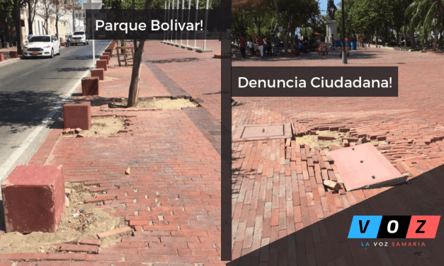Cuidado se cae! El Parque de Bolivar, ¿usted que opina?