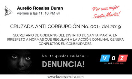 CRUZADA ANTI CORRUPCIÓN No- 001 del 2019